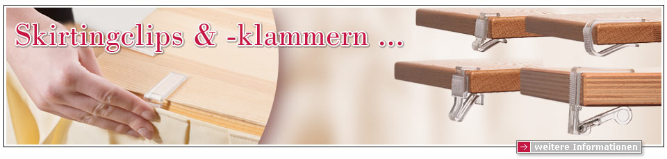 Skirtingclips und Skirtingklammern